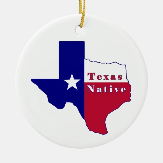 Texas National Flag Map Keramik Ornament (Vorne)