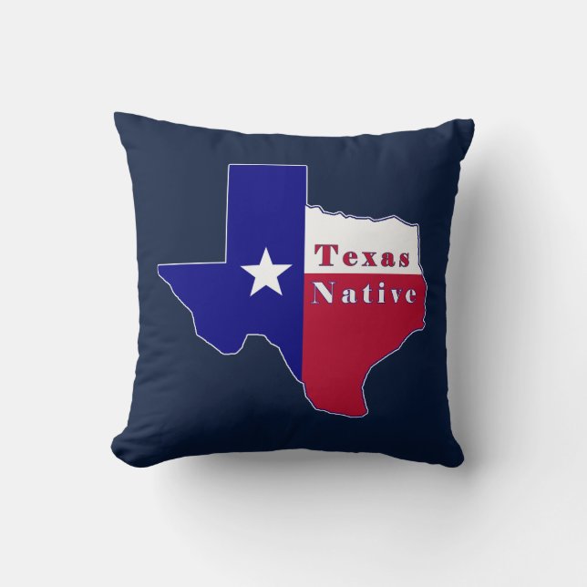 Texas National Flag Map Kissen (Vorderseite)