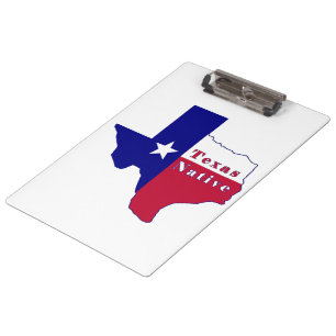 Texas National Flag Map Klemmbrett