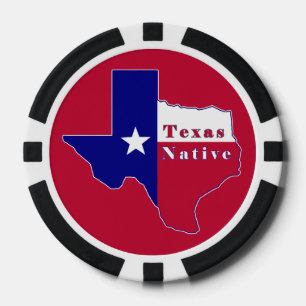 Texas National Flag Map Pokerchips