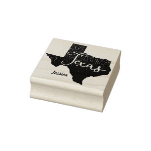 Texas Night Stars Staat Form Gummistempel