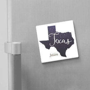 Texas Night Stars Staat Form Magnet