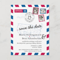 Texas Northern California Airmail Save the Date