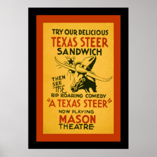 Texas-Ochse-Sandwich Poster
