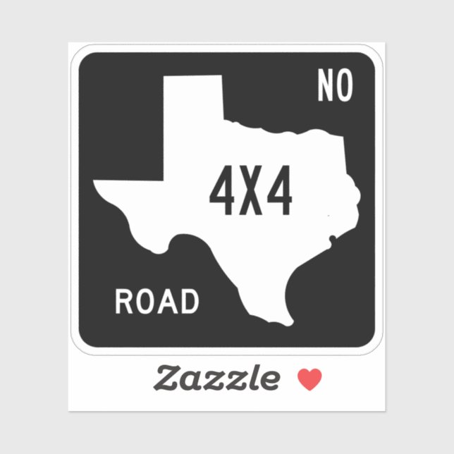 Texas Offroad-Vierradantrieb Aufkleber (Blatt)