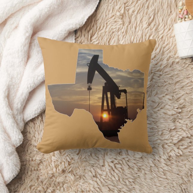 Texas Oil Pump Jack Pillow ANY FARBE Kissen (Decke)