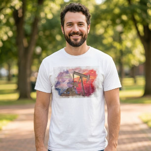 Texas-Ölpumpstation: Lone Star State Heritage Art T-Shirt