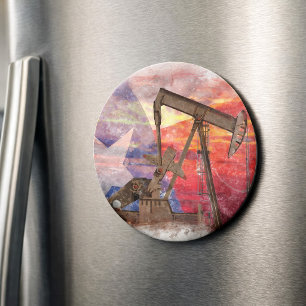 Texas-Ölpumpwerk: Lone Star State Heritage Art Magnet