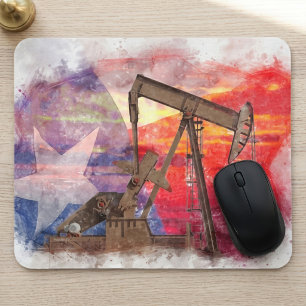 Texas-Ölpumpwerk: Lone Star State Heritage Art Mousepad