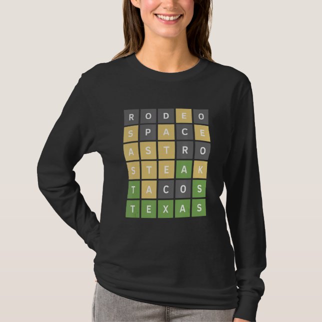Texas Online Word Game T-Shirt (Vorderseite)