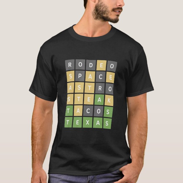 Texas Online Word Game T-Shirt (Vorderseite)