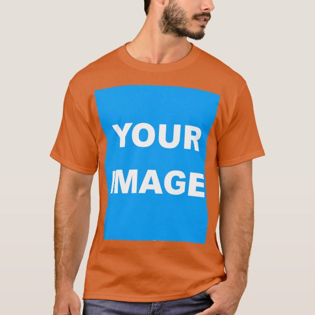 Texas Orange Foto hinzufügen T-Shirt (Vorderseite)