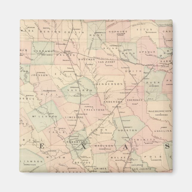 Texas, östlicher Teil Magnet (Vorne)