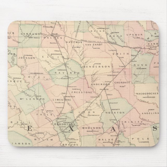 Texas, östlicher Teil Mousepad (Vorne)