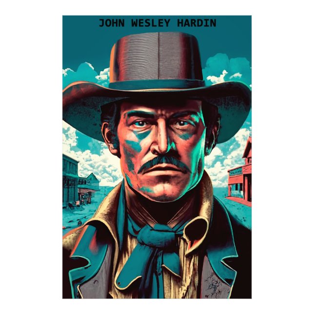 Texas Outlaw John Wesley Hardin Fotodruck (Vorne)