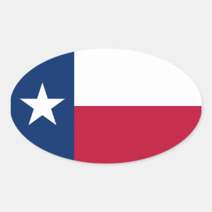 Texas Oval Flag Aufkleber
