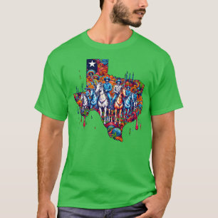 Texas Painting Cowboy Squad TShirt
