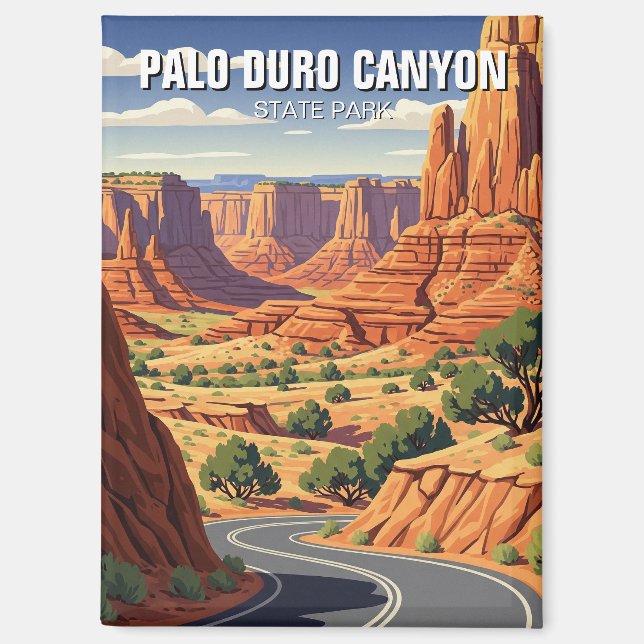 Texas Palo Duro Canyon Staat Park Travel Magnet (Vorderseite)