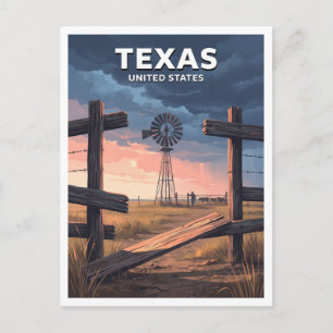Texas Panhandle Windmühlen-Ebenen Amarillo Geschen Postkarte