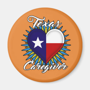 Texas-Pflegekraftmagnet (orange Hintergrund) Magnet