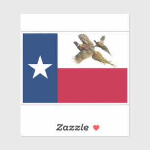 Texas Pheasant Flag Aufkleber