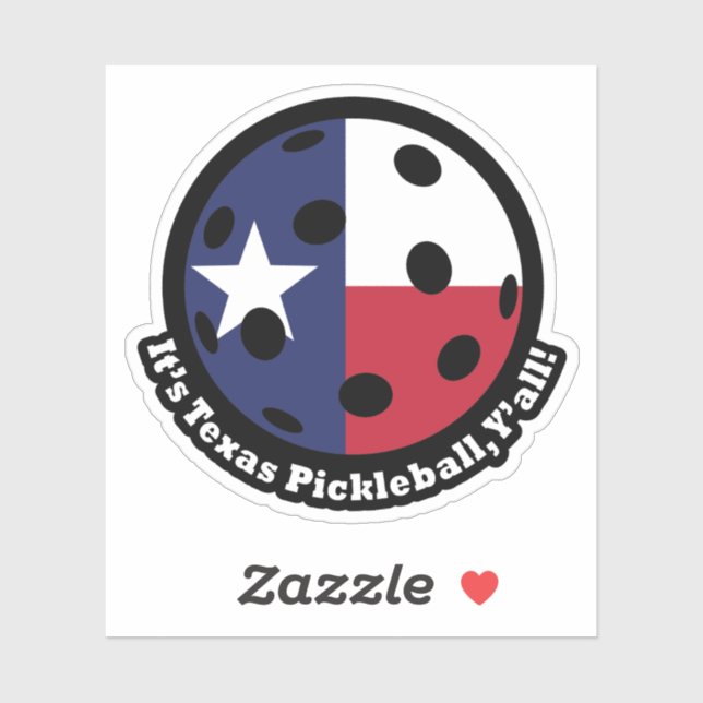 Texas Pickleball Aufkleber (Blatt)