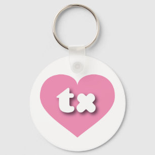 Texas pink heart - I Liebe tx Schlüsselanhänger