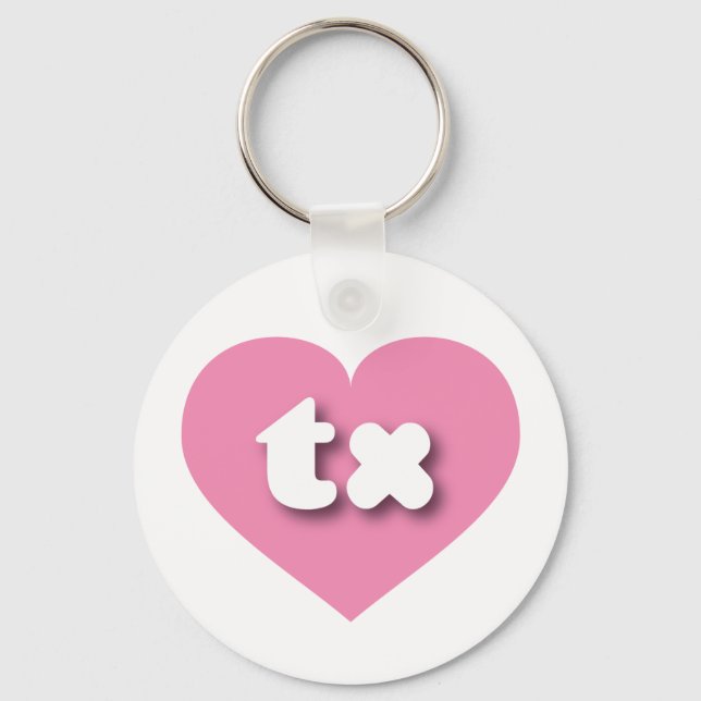 Texas pink heart - I Liebe tx Schlüsselanhänger (Vorderseite)