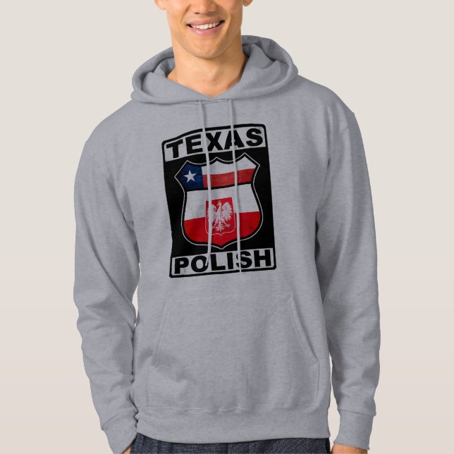 Texas Polnisch American Hooded Hoodie (Vorderseite)