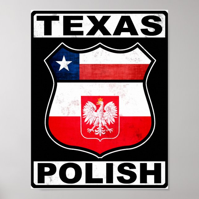 Texas Polnischer Amerikaner Poster (Vorne)