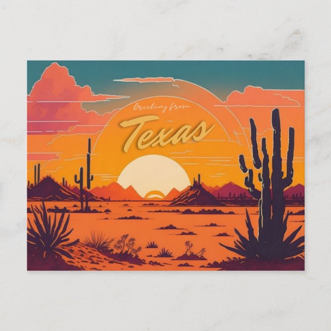 Texas Postkarte (Vorderseite)