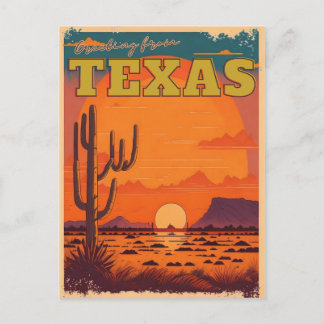 Texas Postkarte
