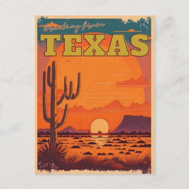 Texas Postkarte (Vorderseite)