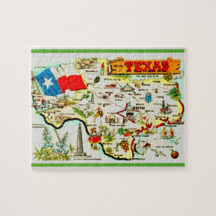 Texas-Postkarte 8x10-Karten-Puzzle Puzzle