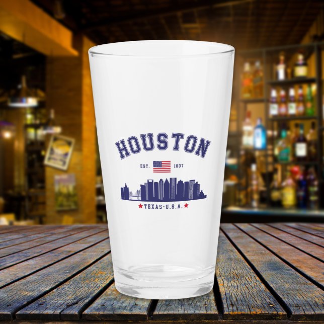 Texas Pride: Houston Modern Skyline Glas (Von Creator hochgeladen)