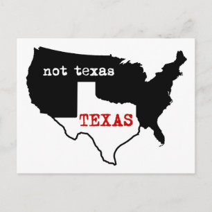 Texas Pride! Texas / Nicht Texas Postkarte