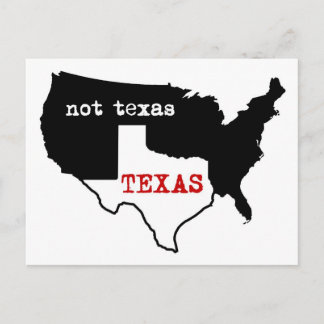Texas Pride! Texas / Nicht Texas Postkarte