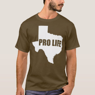Texas Pro Life TX Staat Map Kontur Anti T-Shirt