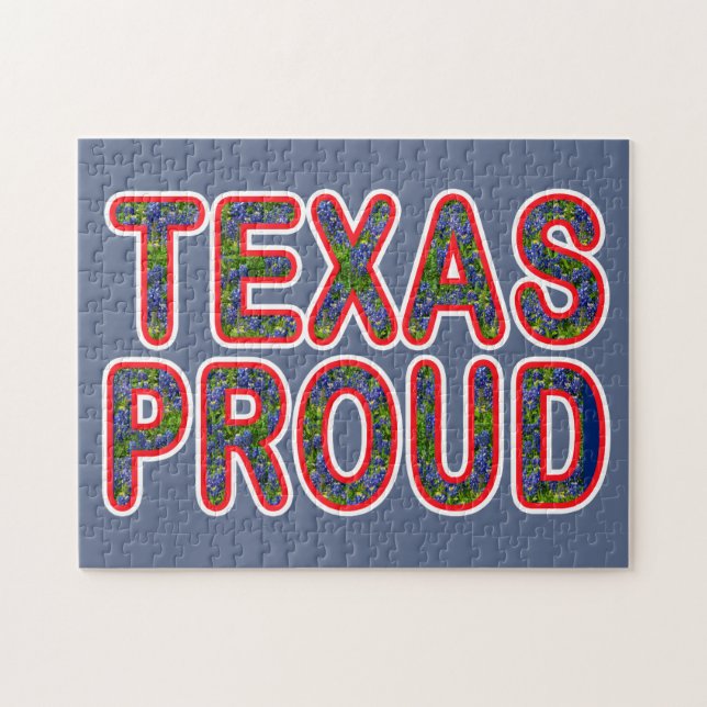 Texas Proud Bluebonnet Puzzle (Horizontal)