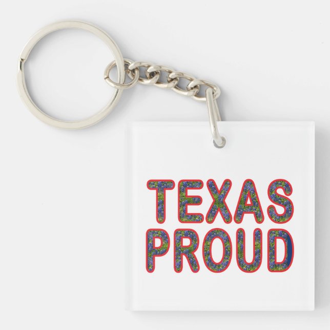 Texas Proud Bluebonnet Schlüsselanhänger (Vorderseite)