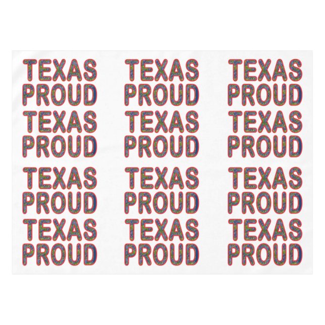 Texas Proud Bluebonnet Tischdecke (Vorderseite (Horizontal))