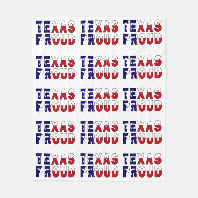 Texas Proud Flag Fleecedecke (Vorderseite)