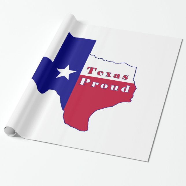 Texas Proud Flag Karte Geschenkpapier (Ungerollt)