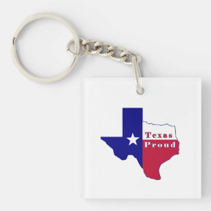 Texas Proud Flag Karte Schlüsselanhänger