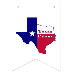 Texas Proud Flag Karte Wimpelkette
