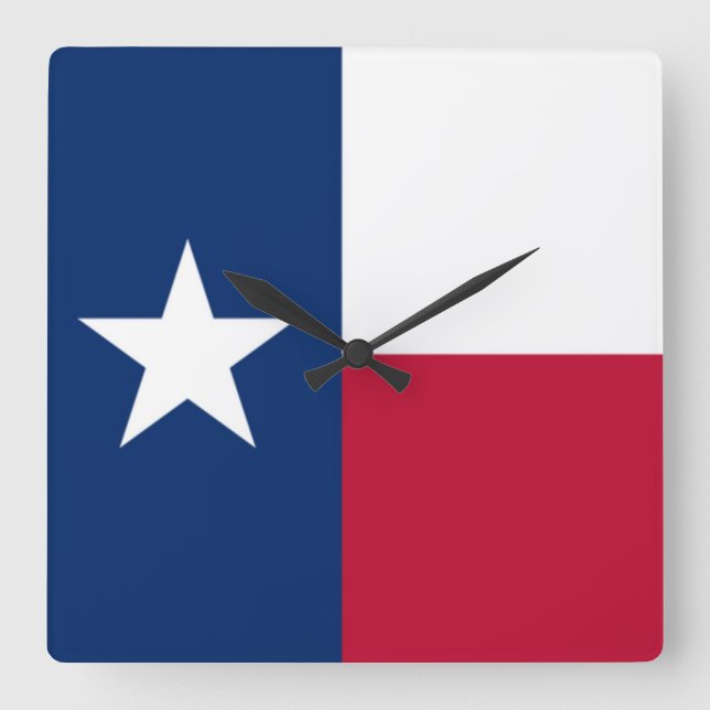 Texas Quadratische Wanduhr (Vorderseite)