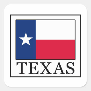 Texas Quadratischer Aufkleber