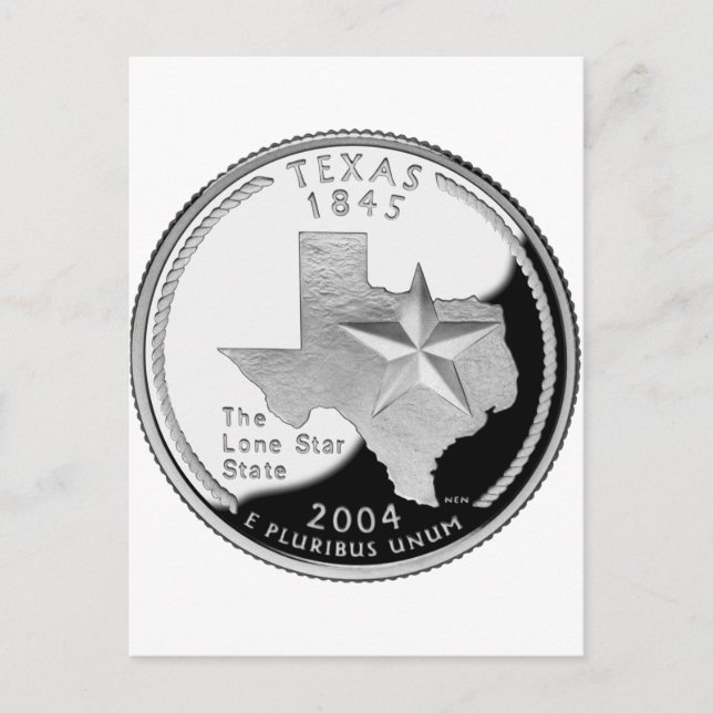 Texas Quarter Postkarte (Vorderseite)