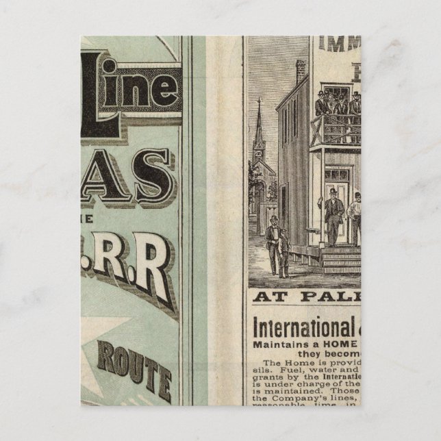 Texas Railroad Postkarte (Vorderseite)