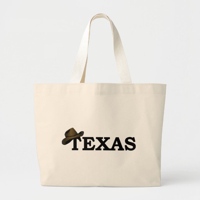 Texas Rancher Cowboy Hat Leinwand Tote Bag Jumbo Stoffbeutel (Vorne)